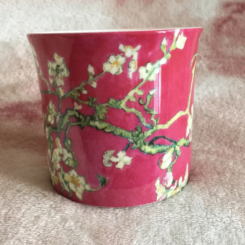 Stechcol Gracie Bone China Ivory Blossoms on Pink Tea Cup NWT 3.25x3.5” - Picture 6 of 16